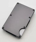 Grey carbon fibre RFID-blocking credit card wallet with 7 slots