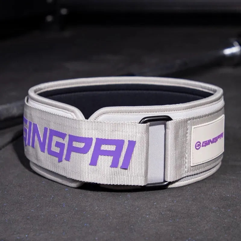 Abdominal training belt with lumbar support for weightlifting exercises in multiple colour options