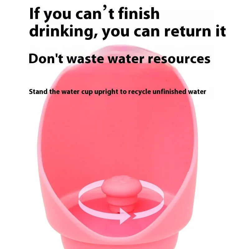 Silicone pet folding water cup collapsed and open, showing 350ml and 550ml size options in various colours