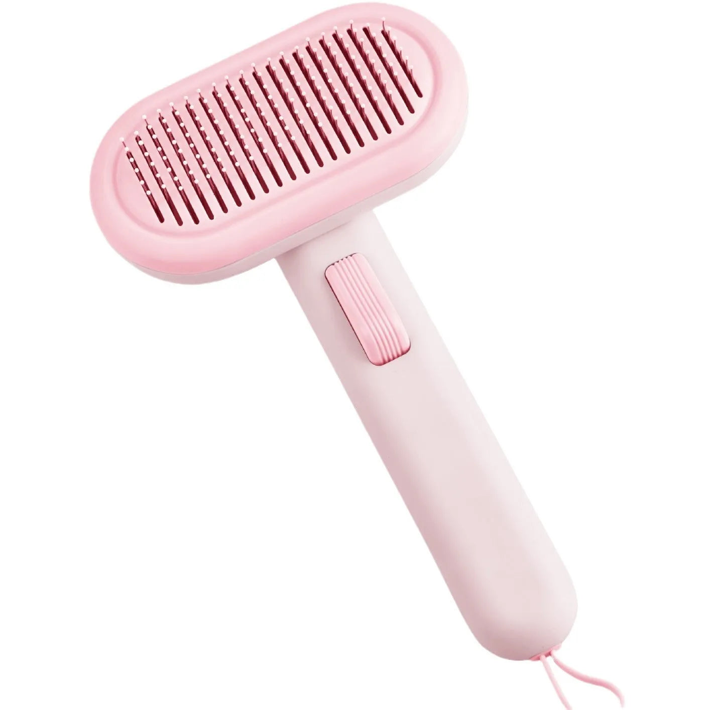 Large pet hair removal comb with stainless steel blades and ABS handle in light green