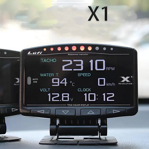 X1 automotive multi-function OBD instrument with LED display and metal construction