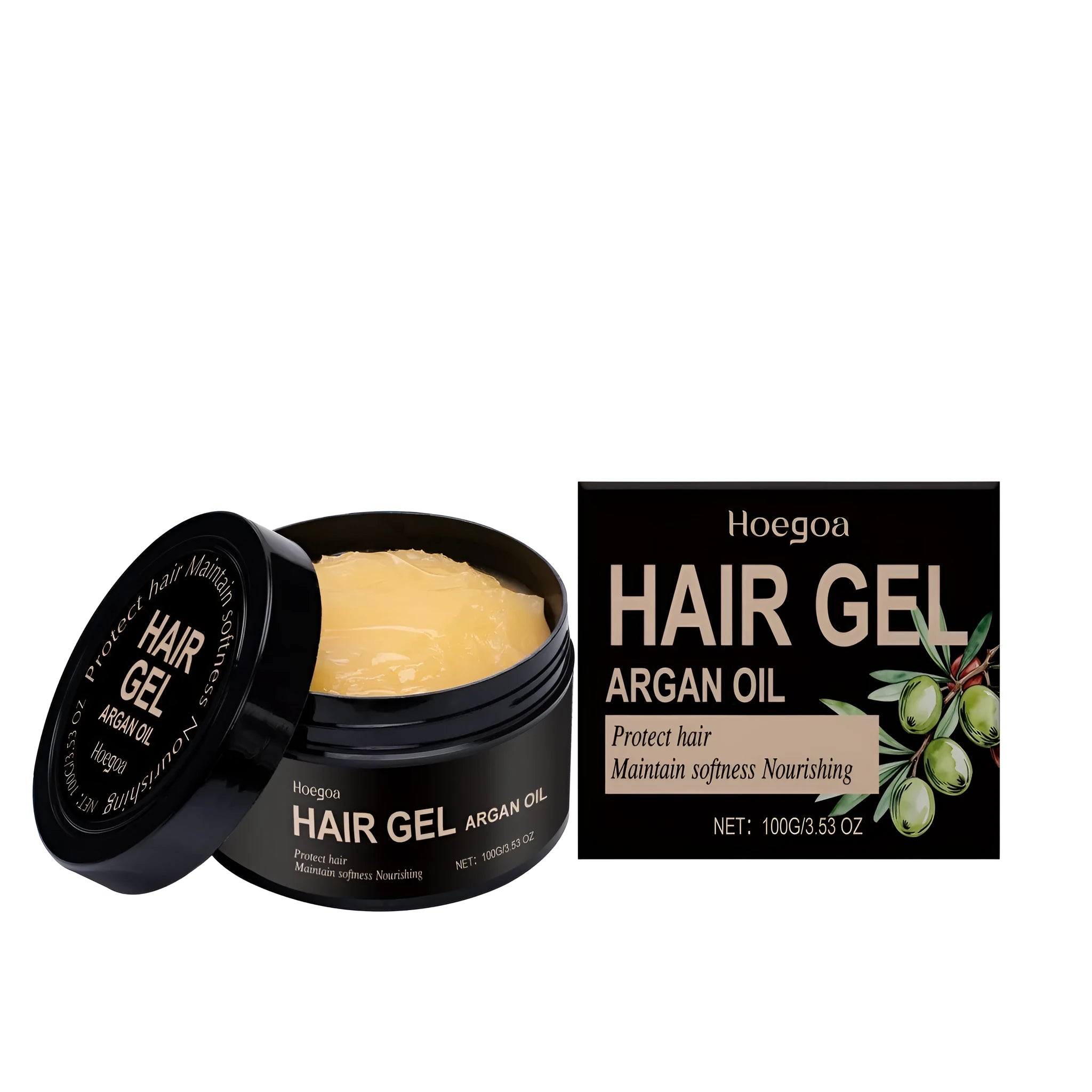 100 ml Moroccan nut oil hair styling gel with vitamin E and hyaluronic acid