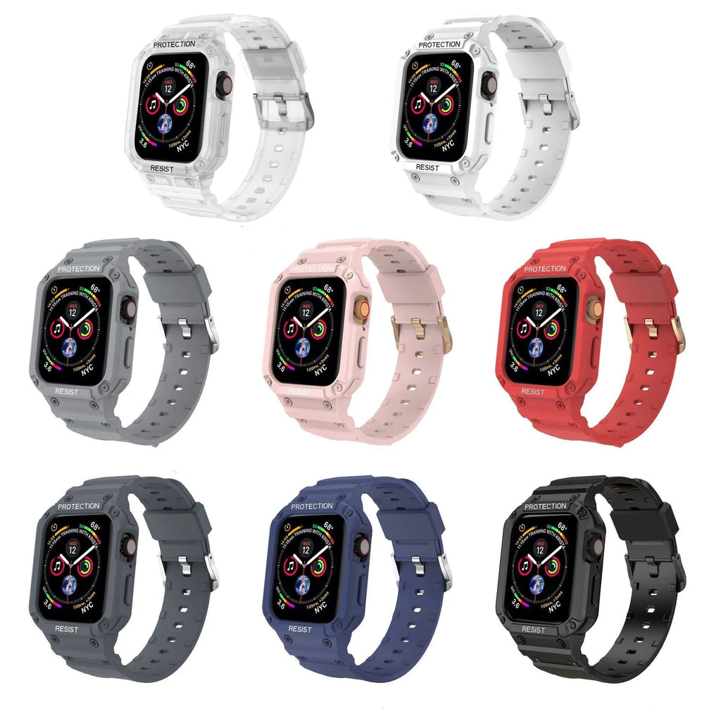 Soft TPU sports replacement strap for Apple Watch Series 8 in multiple colour options