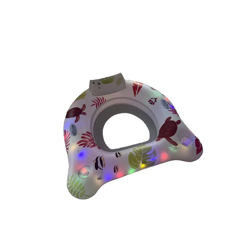 White U-shaped inflatable float with luminous feature measuring 120cm square