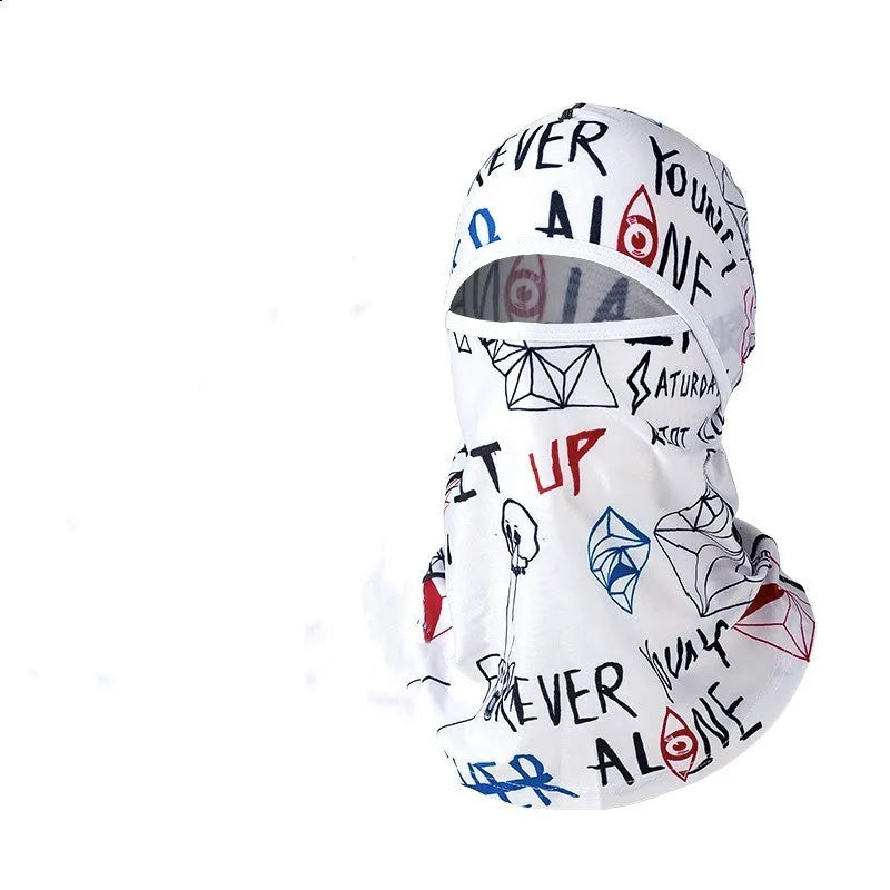 Cotton motorcycle riding head cover with dome cap design and included gloves for autumn winter travel protection
