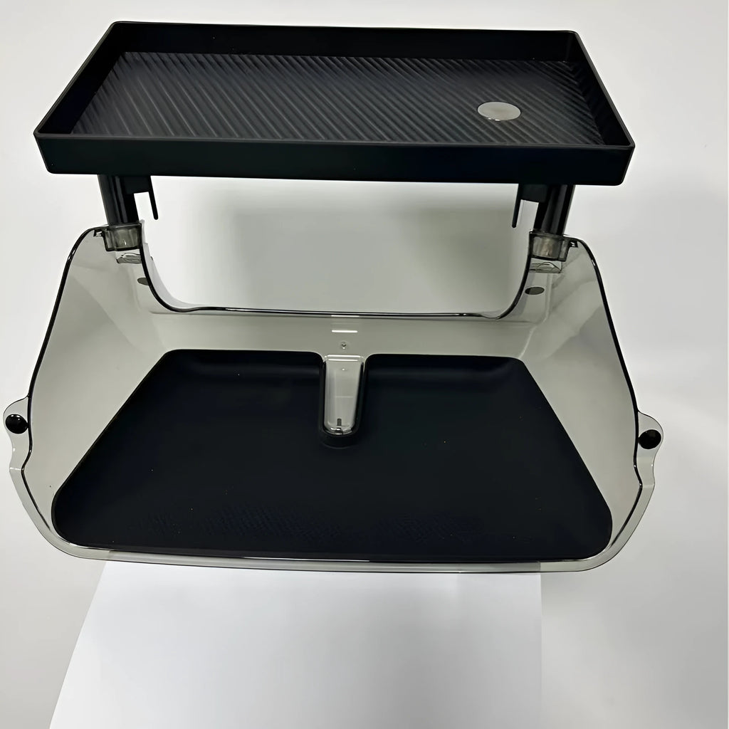 Black ABS plastic storage organiser for Tesla Model 3 and Y centre console with ETC card slot