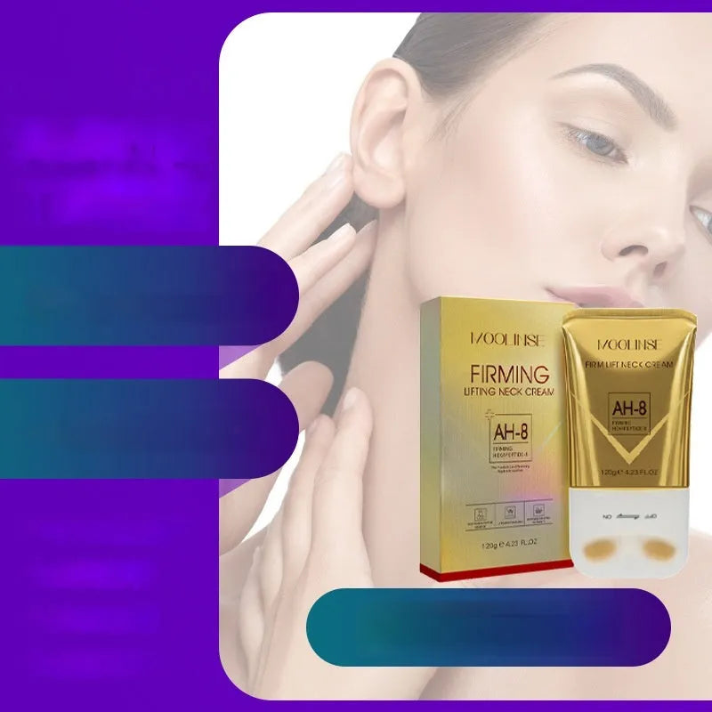 Neck moisturising cream with roller applicator for dry skin application