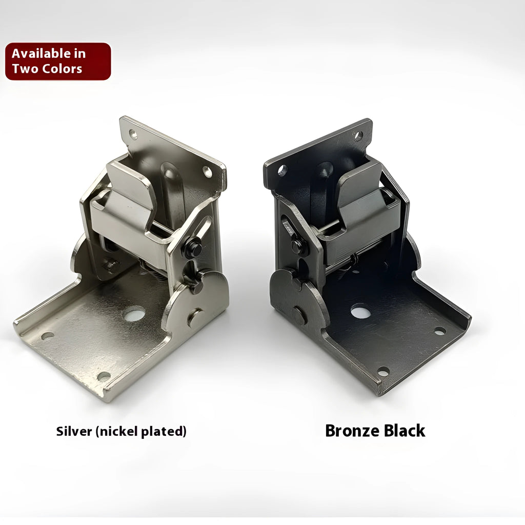 Furniture foot folding hinge with electroplated finish for cabinet doors