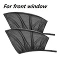 Car side window sunshade mesh covers installed on vehicle front and rear windows