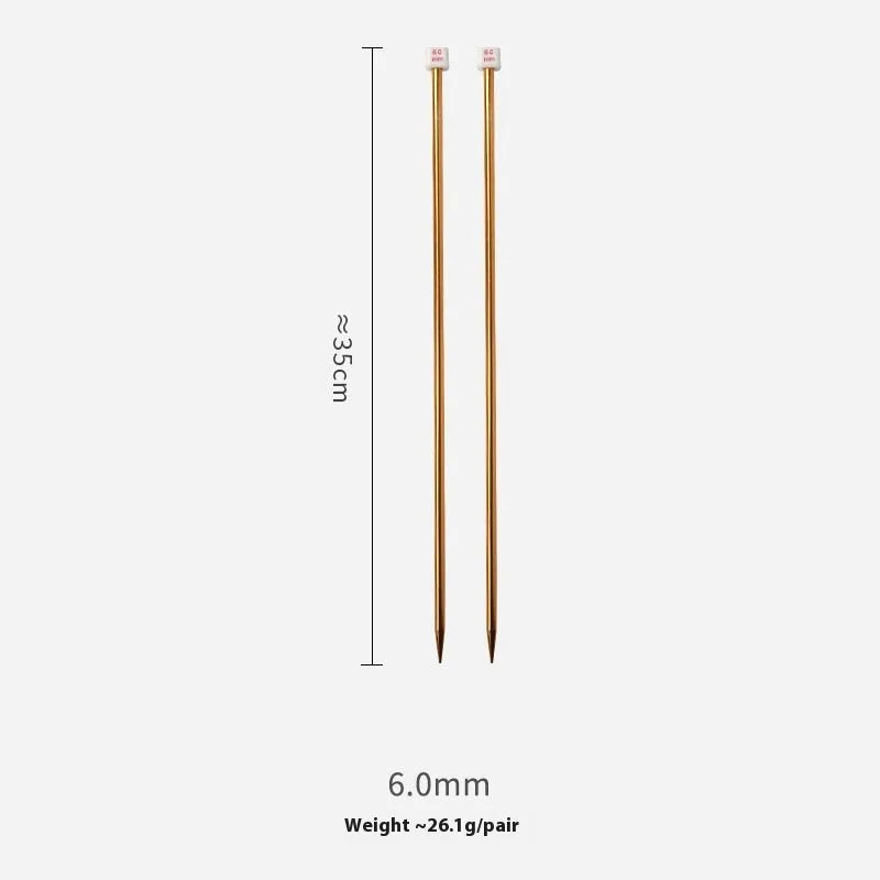 Set of lengthened crochet hooks in various sizes from 2.0mm to 10.0mm, each with a protective end cap.