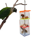 Clear acrylic bird foraging toy for parrots with hidden treat compartment