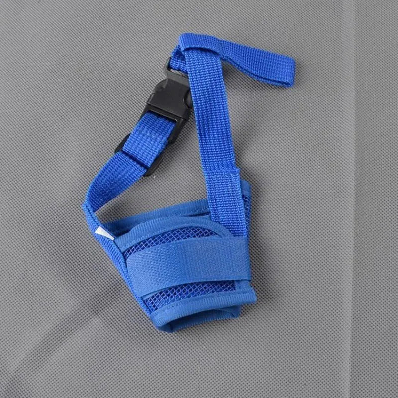 Adjustable plastic dog muzzle in various colours and sizes for biting and barking control