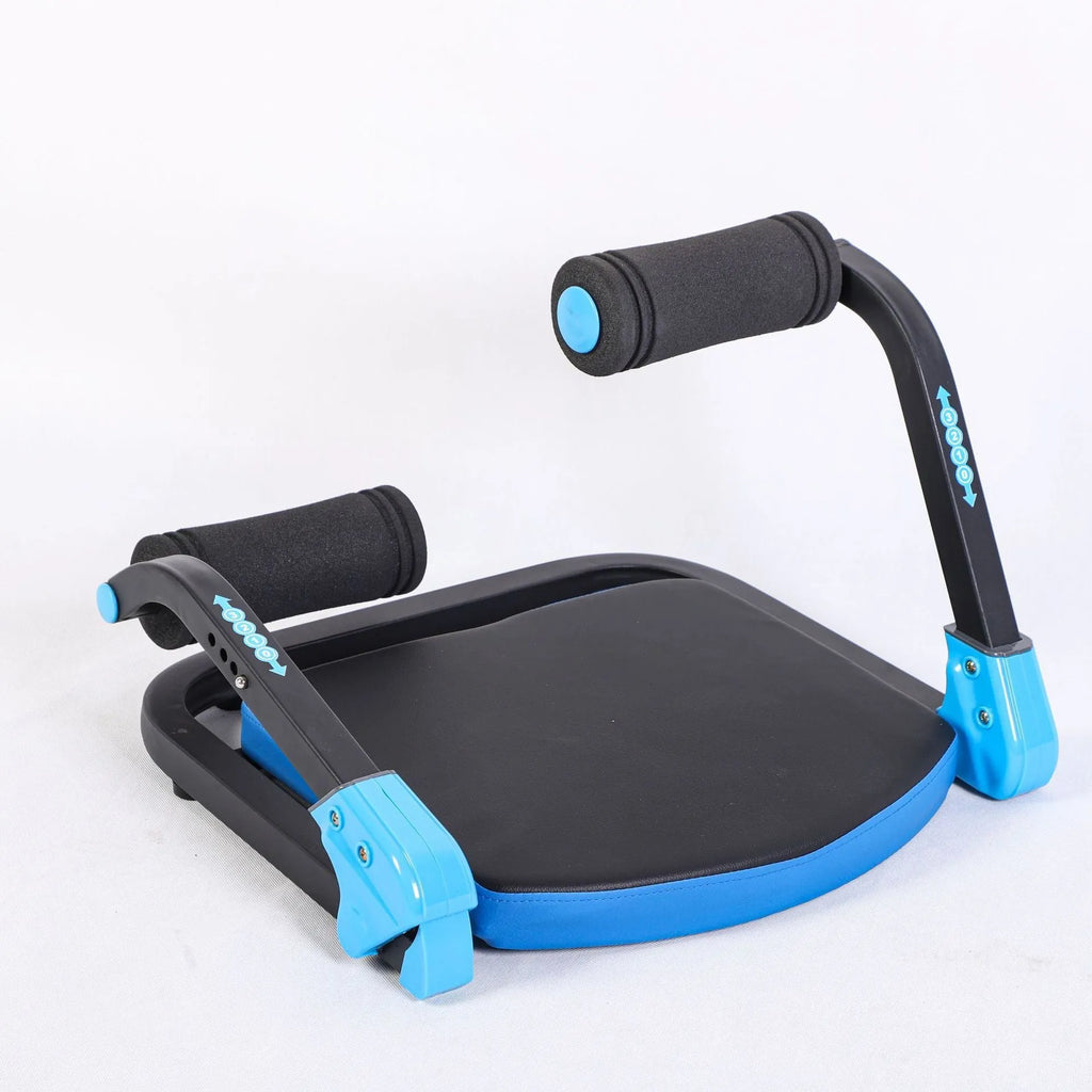 Household mini multifunctional abdominal device in sky blue and red colour options