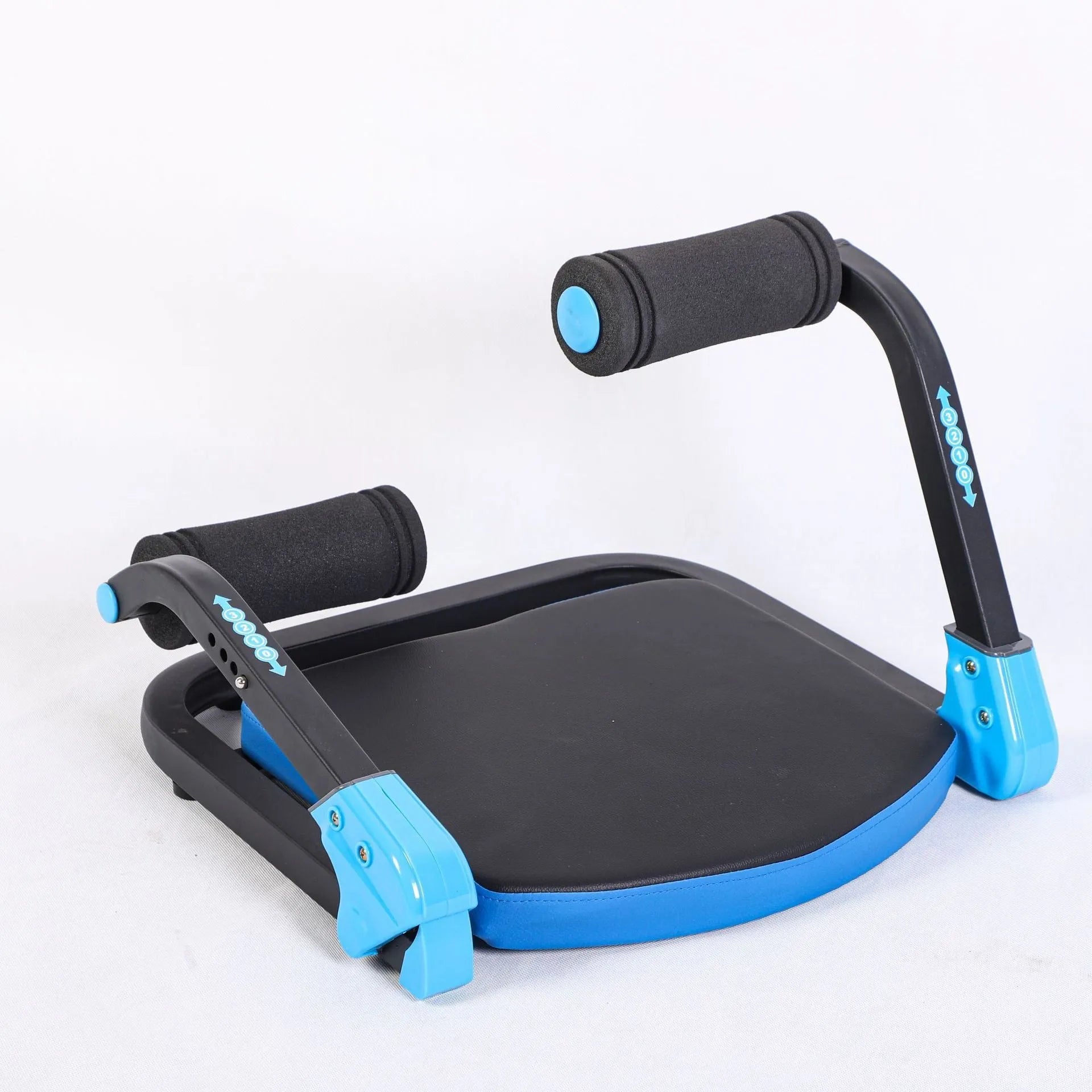 Household mini multifunctional abdominal device in sky blue and red colour options