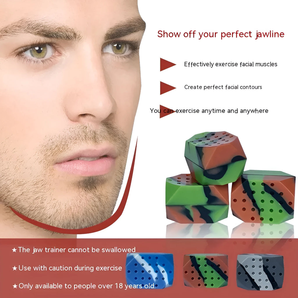 Camouflage silicone facial muscle fitness balls for jaw exercise and masseter training