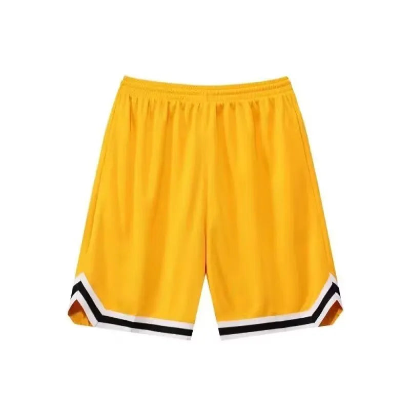 Men's polyester summer shorts with elastic waistband in loose sports style available in multiple colours