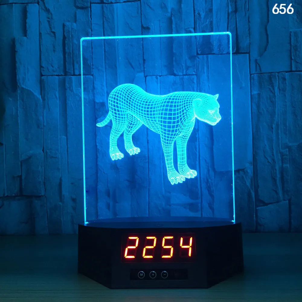3D glowing dolphin night light with wireless charging and remote control on table