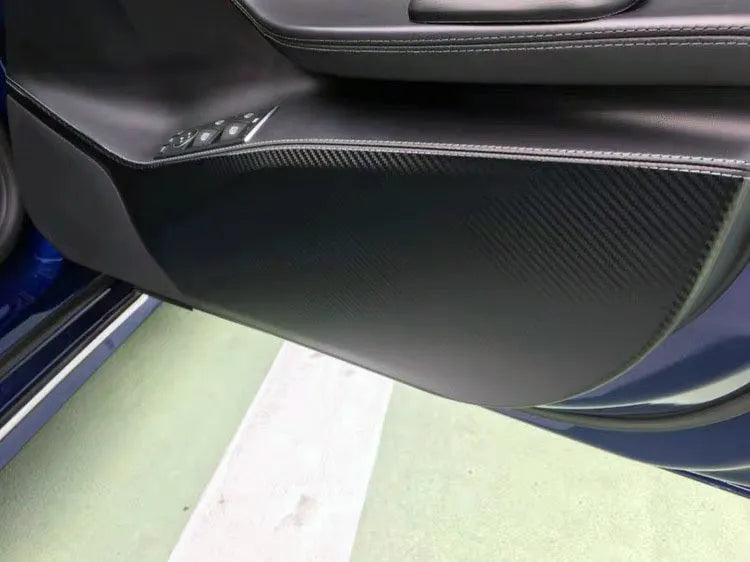 Tesla Model S carbon fibre protective film kit for car door interior panels