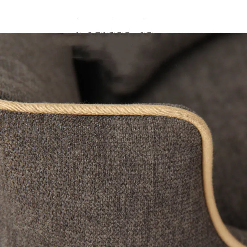 Small dog bed in grey with bite-resistant fabric and removable washable cover