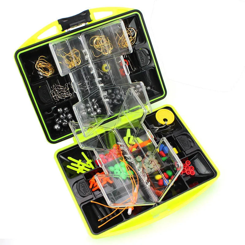 Rock fishing accessories combination set with 184 pieces for sea fishing