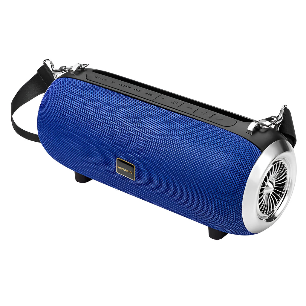 F666 square portable Bluetooth speaker in fabric mesh with shoulder strap