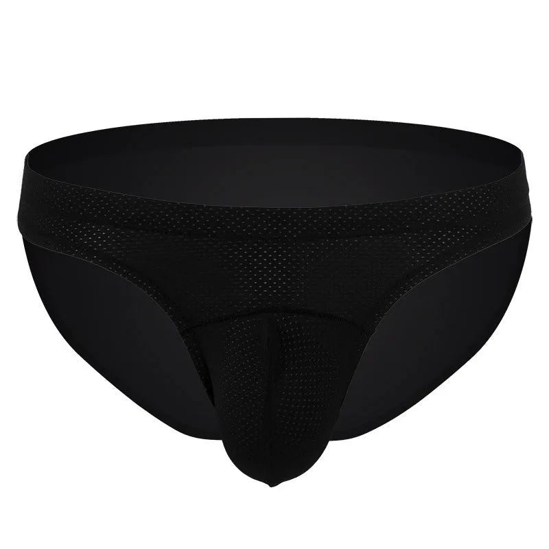 Men's transparent loose fit nylon underwear in colours white blue black grey sky blue
