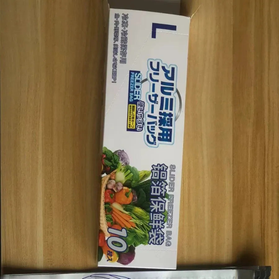 Aluminium foil sealed storage bags in three sizes for food preservation