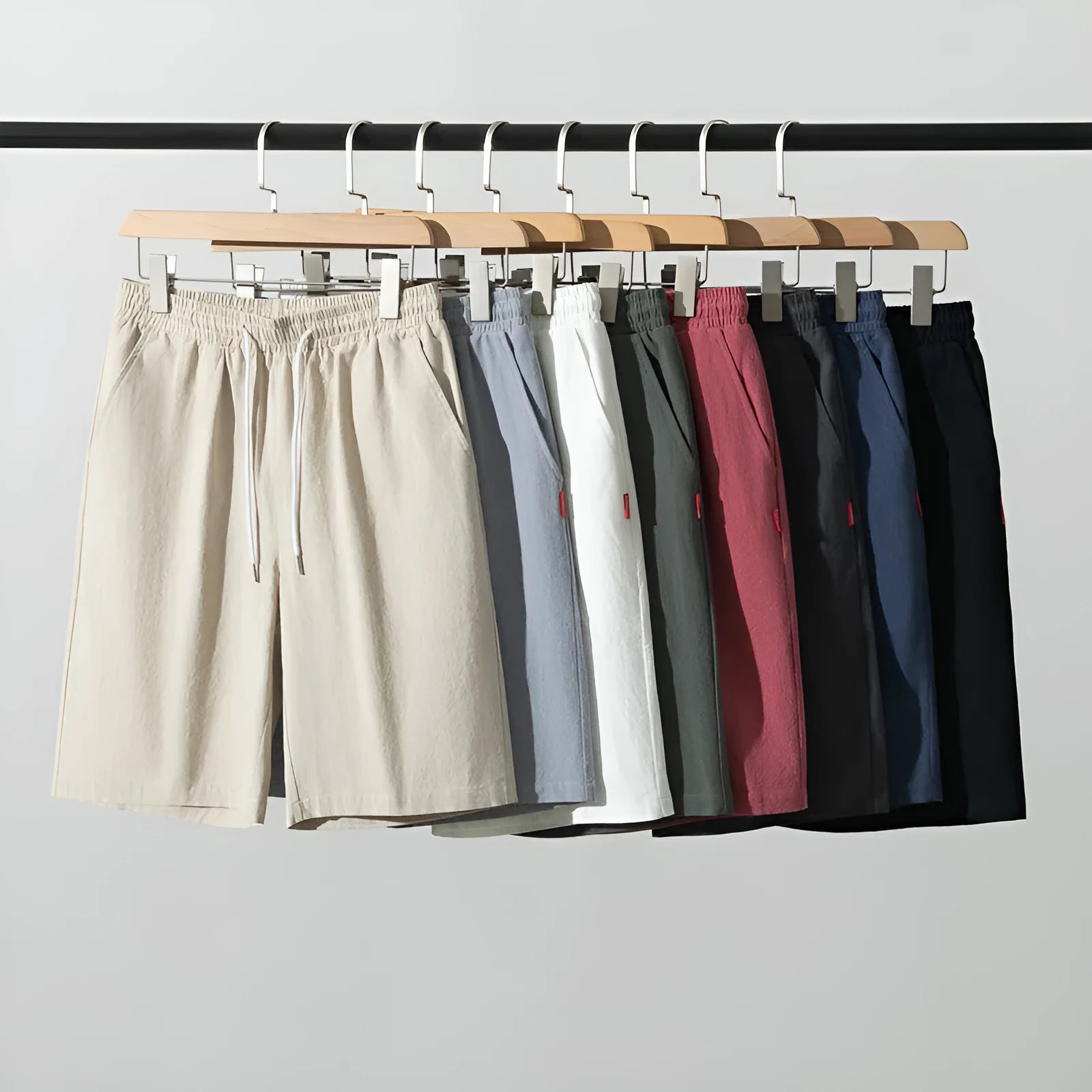 Chinese-style cotton linen cropped pants in Army Green colour with a drawstring waist.
