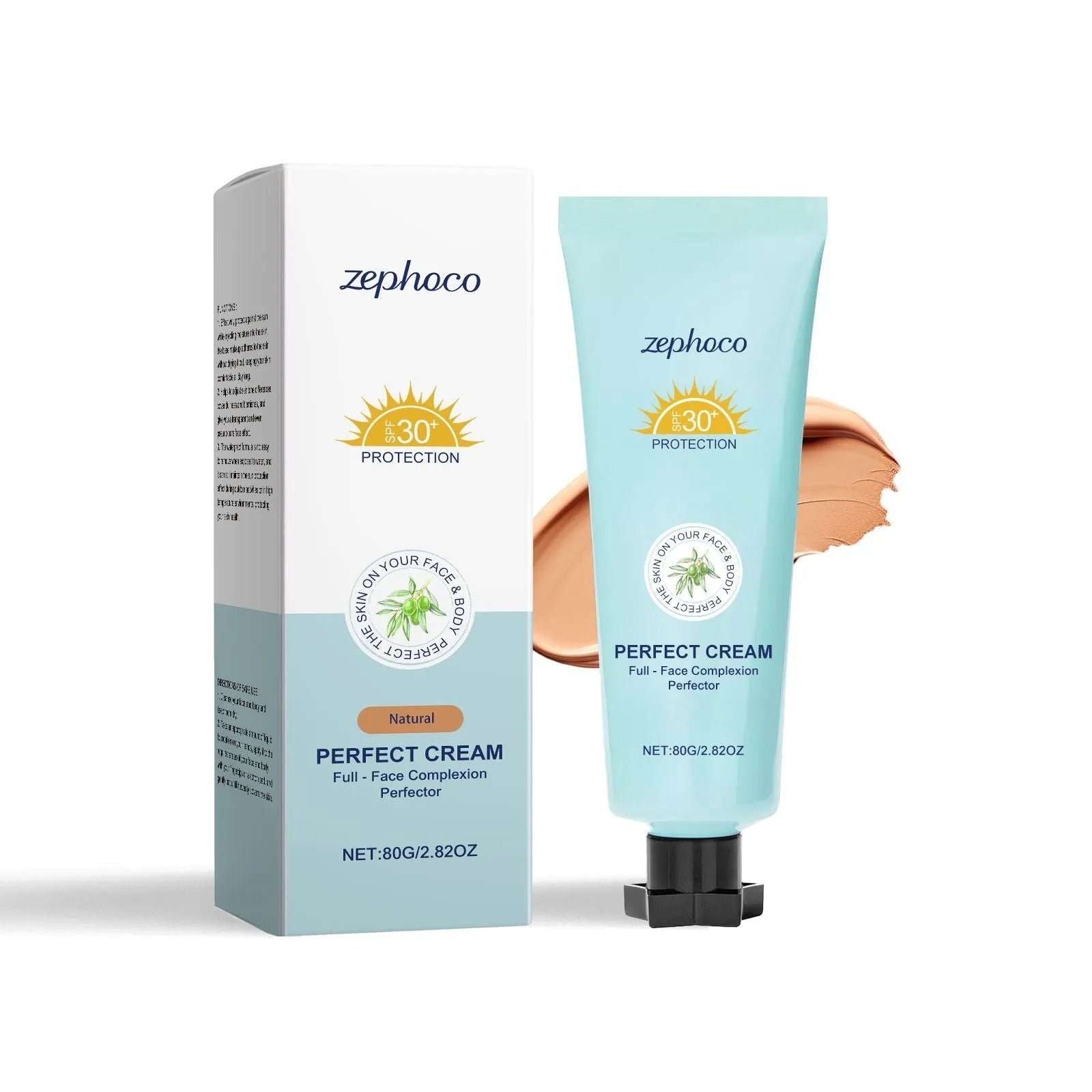 30ml bottle of liquid foundation sunscreen moisturiser in dark skin, ivory white and natural colour shades