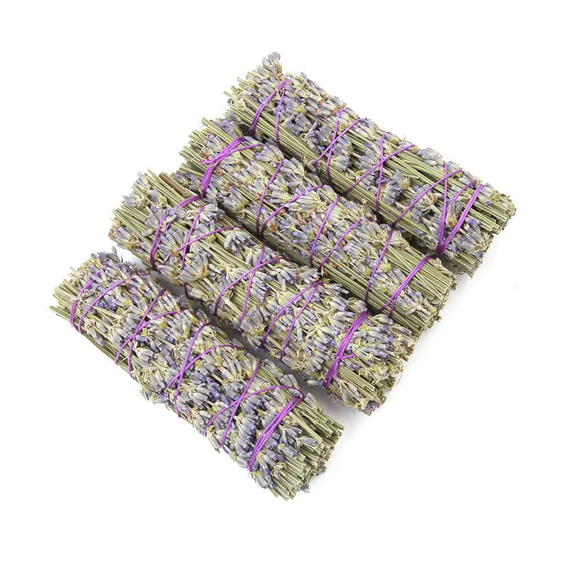Natural dried flower lavender aromatherapy stick measuring 4 inches long