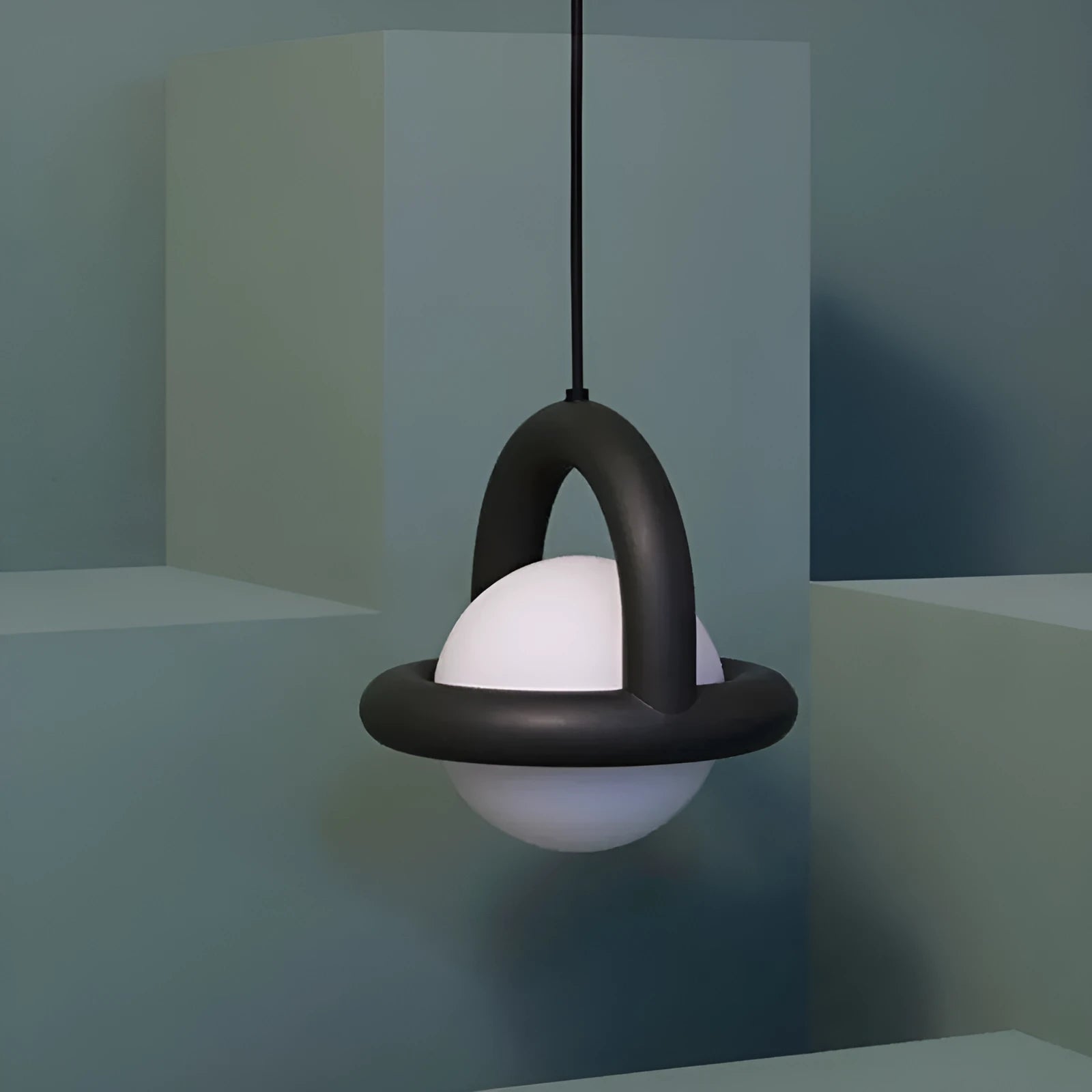 Nordic style hanging line pendant lamp in matte finish with variable lighting options
