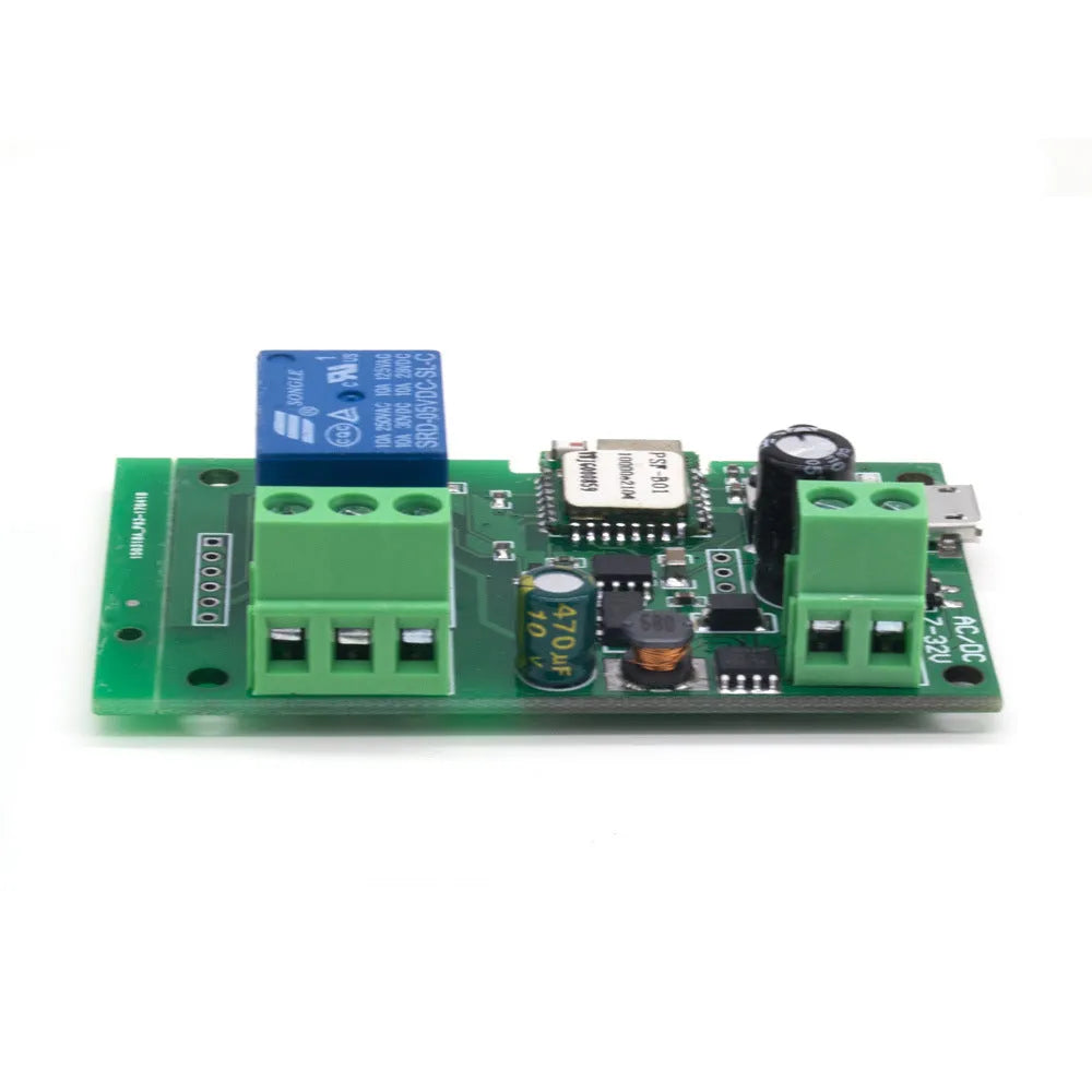 Self-locking interlock 1 way relay module 7-32V DC with PCB antenna and USB interface