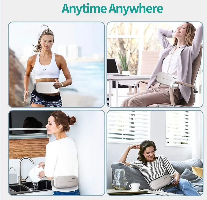 White Tummy Machine abdominal exercise equipment with a non-slip mat.