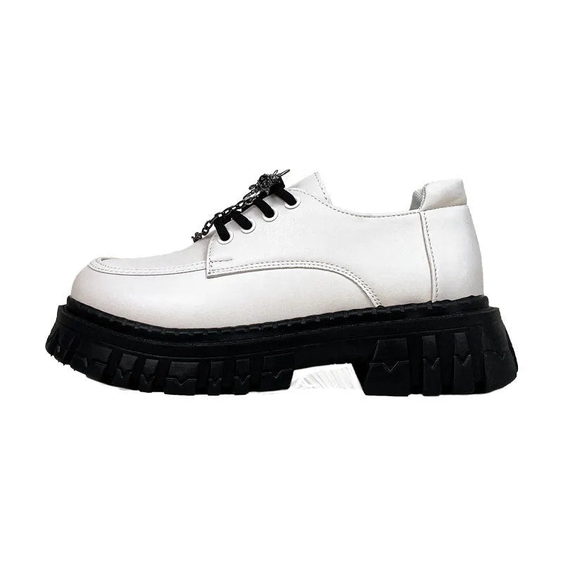 Women's preppy college loafers in Duke Asterism colour with cross shoulder straps and round toe design