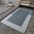 Blended fabric bathroom floor mat in oval and rectangular shapes with Baikal colour options