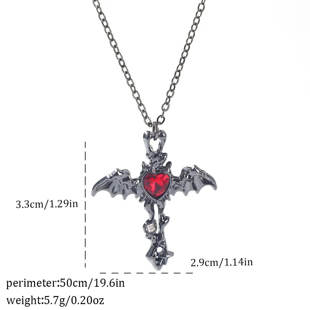 Halloween necklace with electroplated zinc alloy pendant showing spider, bat, and gothic designs on regular chain
