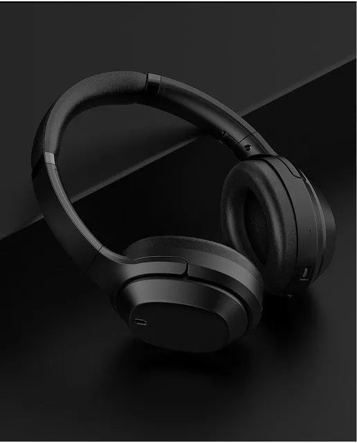 Black Gorsun E98 wireless Bluetooth over-ear headphones with adjustable headband and memory-protein ear cushions