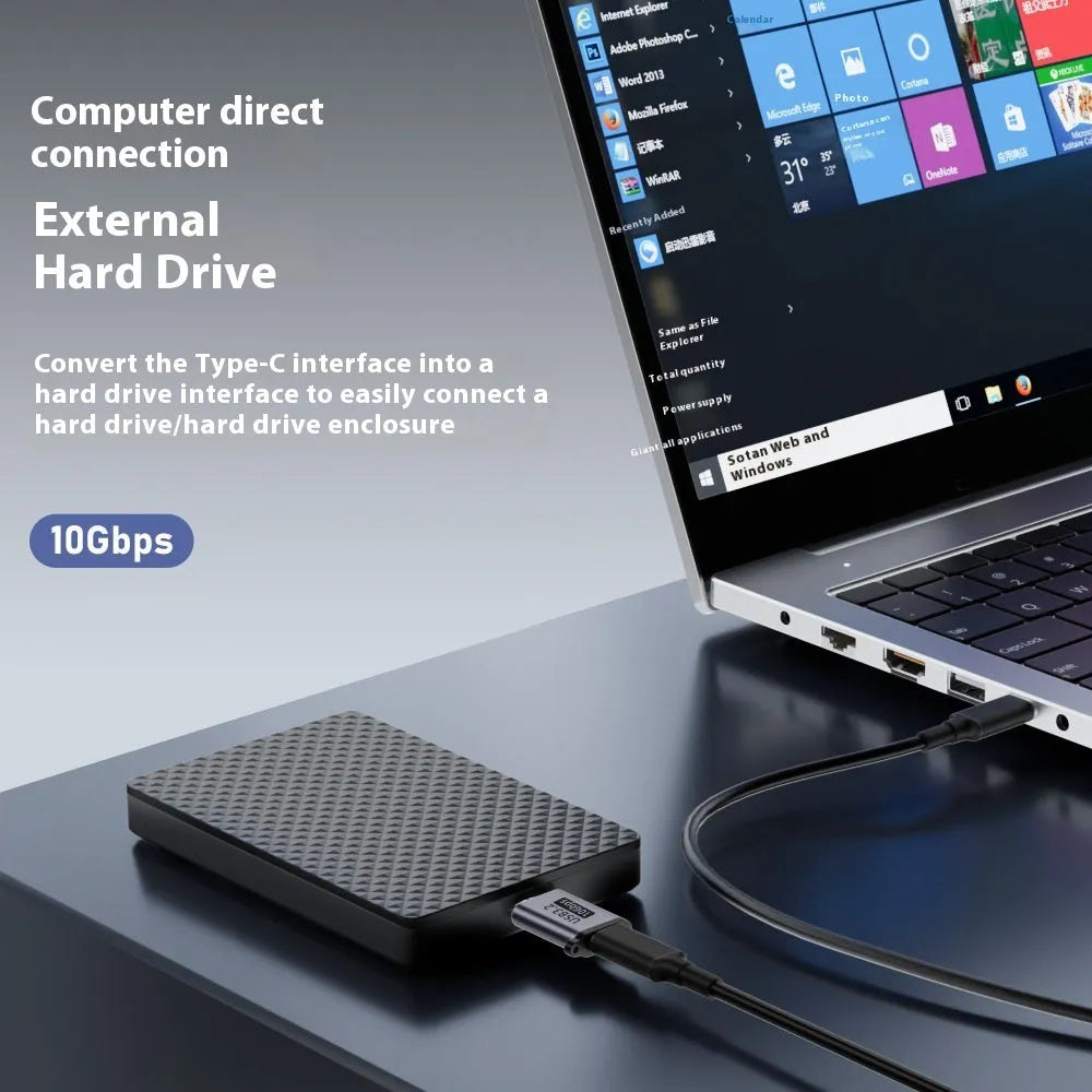 USB AM male to Micro-B male adapter connector for hard drives and phones