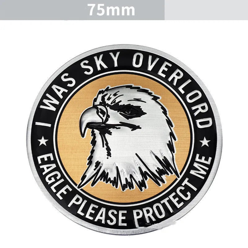 Aluminium car body sticker in animal designs like lion, eagle, and wolf for vehicle personalisation.