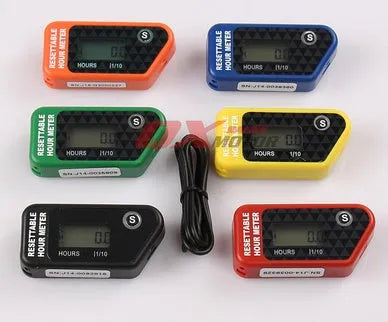 Black waterproof LCD maintenance reminder timer for equipment service tracking