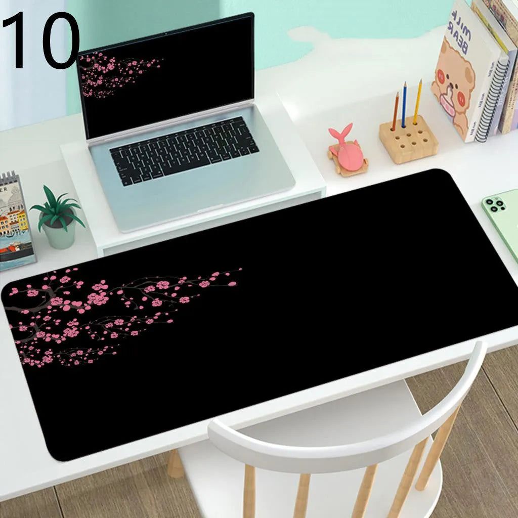 Large gaming mouse desk mat rubber printed pattern multiple sizes 300x600mm to 400x900mm picture colour