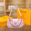 Caring Leisure soft PU leather shoulder crossbody bag in retro European style, 24x7x13cm, available in six colours