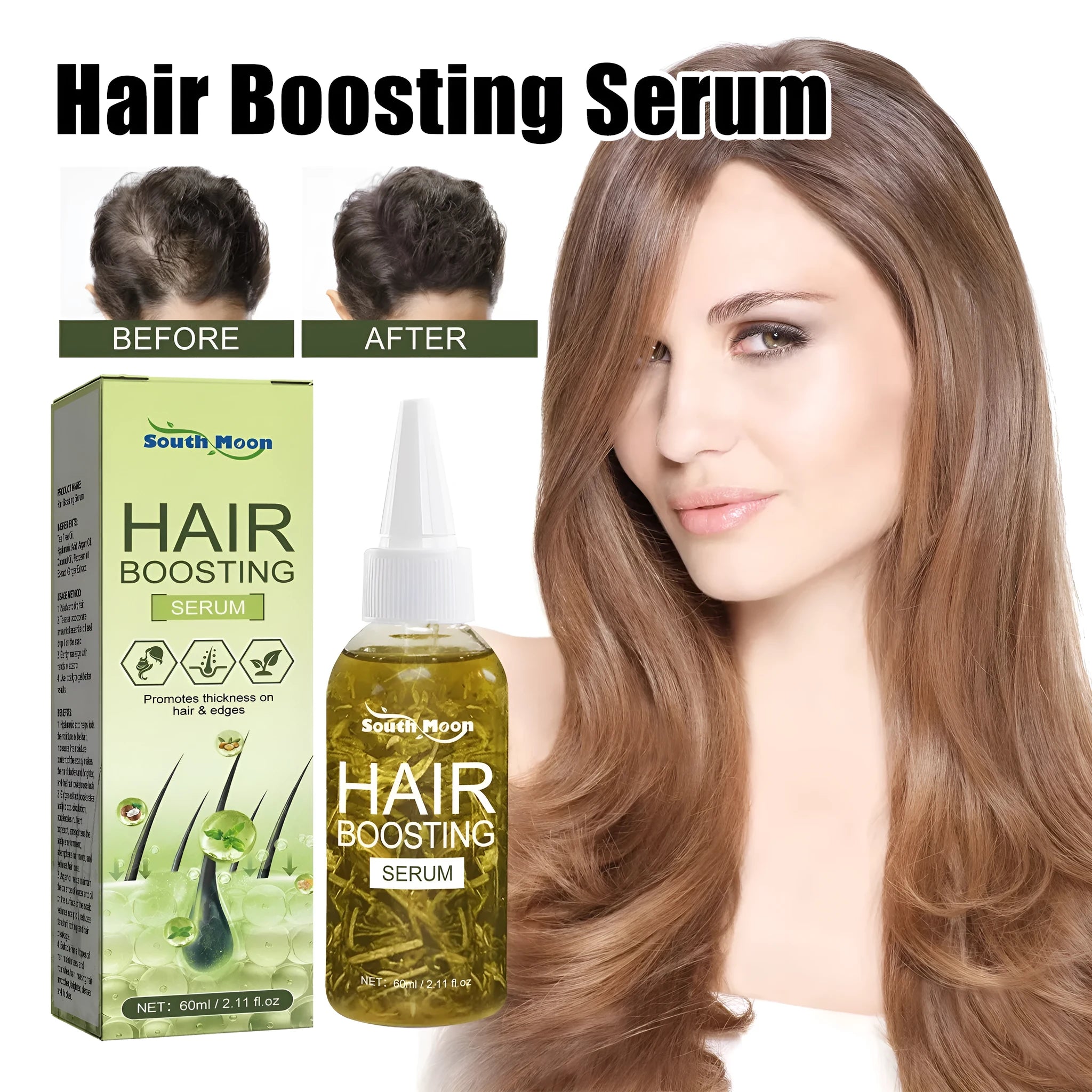 60ml hair care essential oil bottle for anti-fall treatment and dry hair tail repair