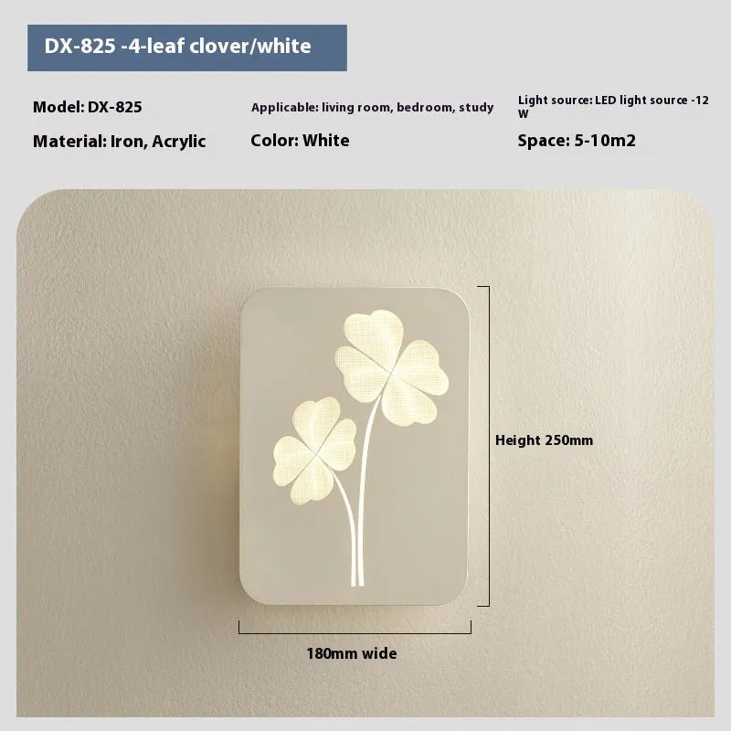 Modern cream style LED wall lamp with acrylic shade in tricolour lighting options