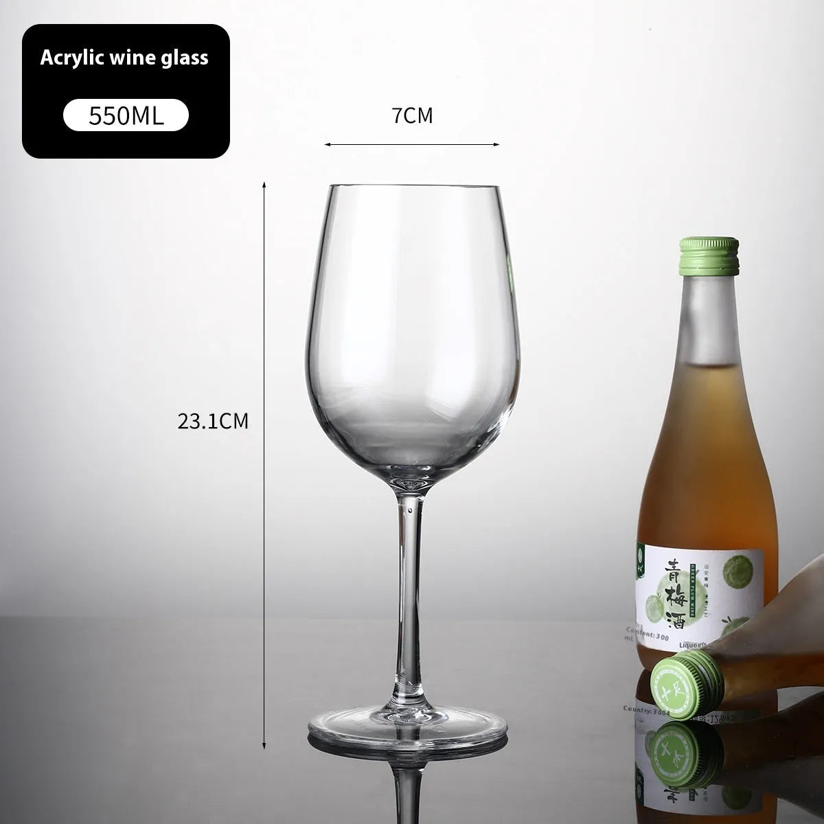 PC acrylic wine bottle with modern design for party catering and milk tea serving.