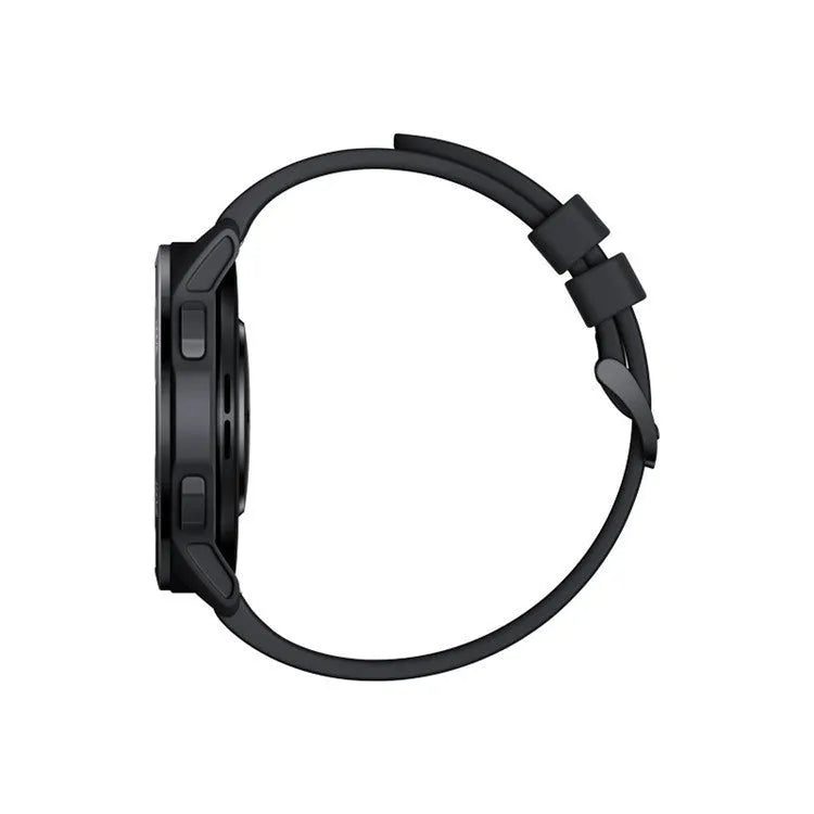 Smart watch with call function showing dual-band GPS tracking and swimming waterproof rating on wrist