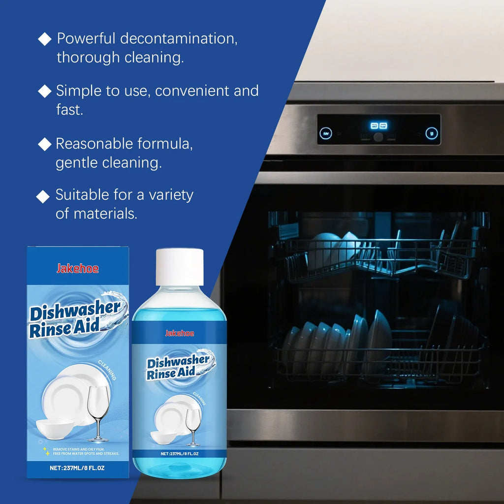 237mL dishwasher cleaner aid bottle for removing stains and oil from plates and kitchenware