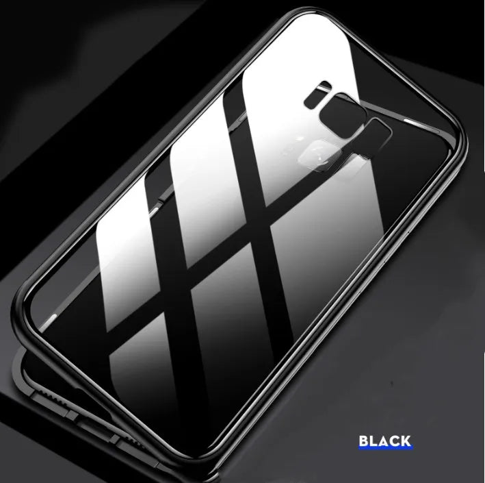 Samsung magnetic phone case with anti-peeping privacy screen in clamshell design