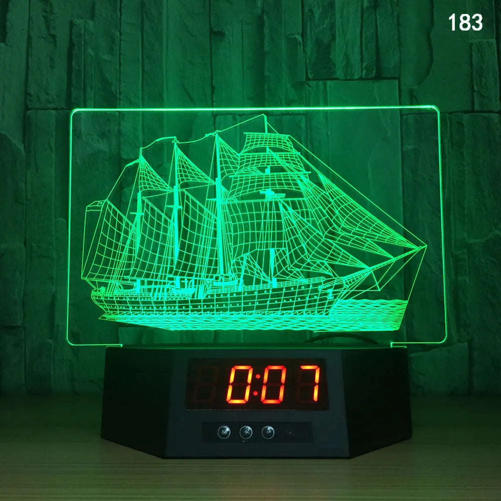 3D glowing dolphin night light with wireless charging and remote control on table