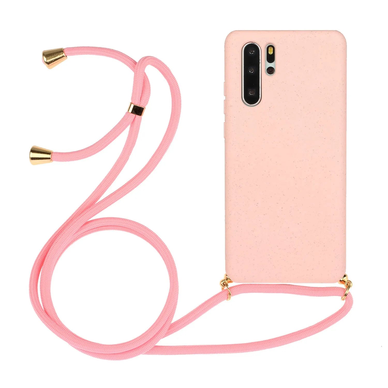 Huawei P30 phone case with wrist lanyard in floral painted design